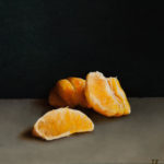 Sinaasappelpartjes, 20 x 20 cm, olieverf op paneel