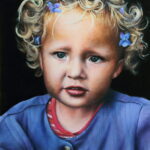 Lotte, portret tweejarige, 30x40 cm, olieverf op paneel
